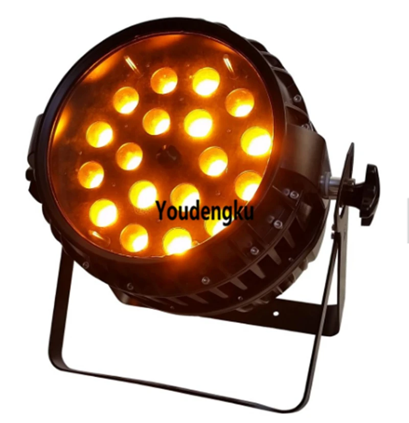 4 pieces 18x 18W 6-in-1 RGBWA UV LED Par Fixture Silent Operating LED Par with M