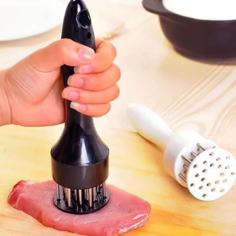 1PC Stainless Steel Steak Meat Tenderizer Hammer Loose Meat Needle Household Punching Daily Tendon Breaker Inserting Needle