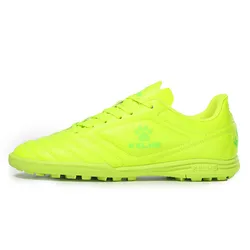 KELME Men's Anti-Slip Artificial Grass Soccer Shoes - 31 (Yellow Sneakers)