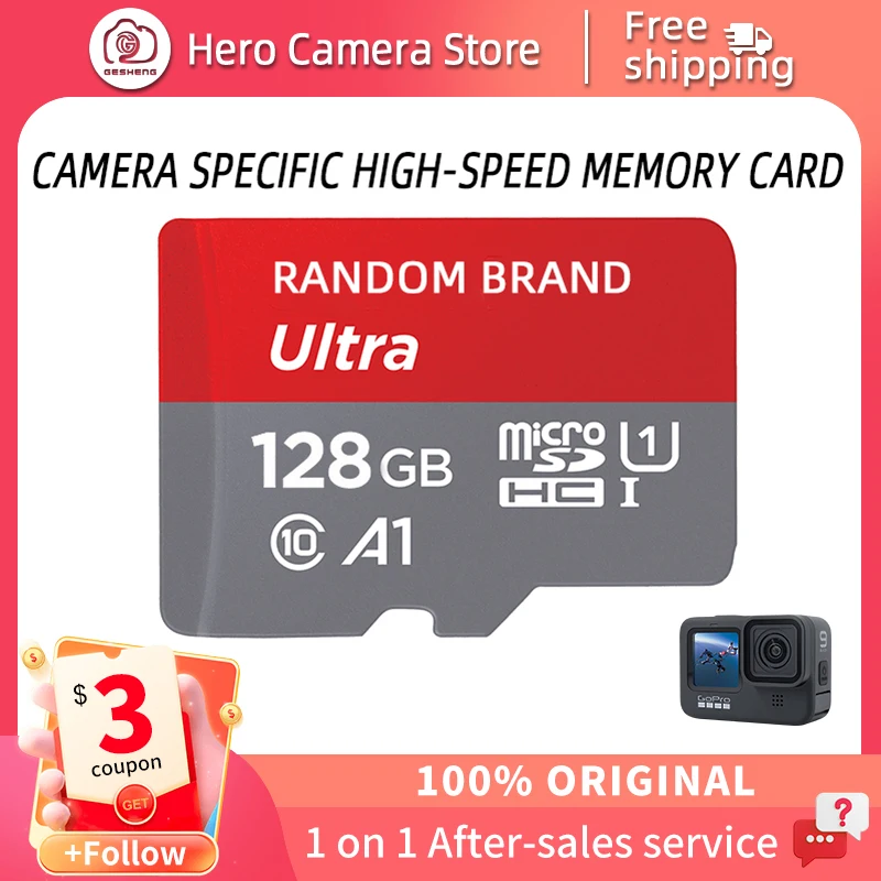 Ultra Memory Card 128GB 64GB 32GB Card for GoPro Hero 12 11 10