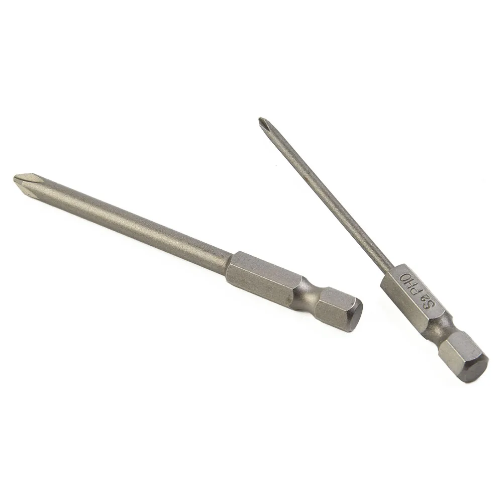 8-teiliges Set 75mm Lange Magnetische 1/4 Zoll Sechskant-Kreuzschlitz-Schraubendreher-Bits Elektrische Schraubendreherköpfe PH0 PH1 PH2 Schraubendreher-Bits Handwerkzeug – Detail 6
