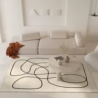 Nordic Style Living Room Decoration Carpet Home Large Area Rugs for Bedroom Fluffy Soft Cloakroom Rug Thickened Anti-skid Mat 1
