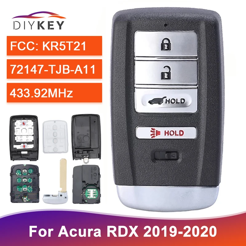 DIYKEY Car Key Control Fob FCC ID KR5T21 For Acura RDX 2019 2020 2021
