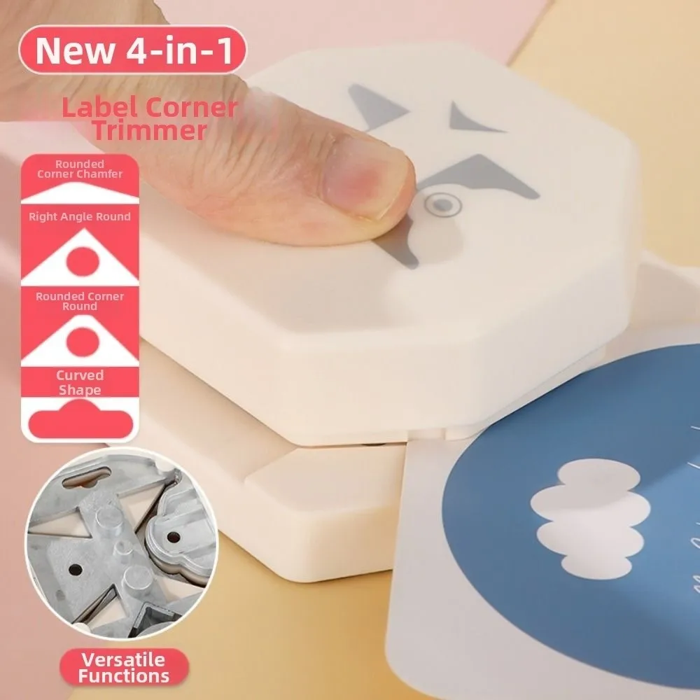 DIY 공예 4-in-1 스탬프 테두리 펀치 수제 노동 절약형 엠보싱 기계 엠보서 휴대용 스탬프 톱니형 펀처