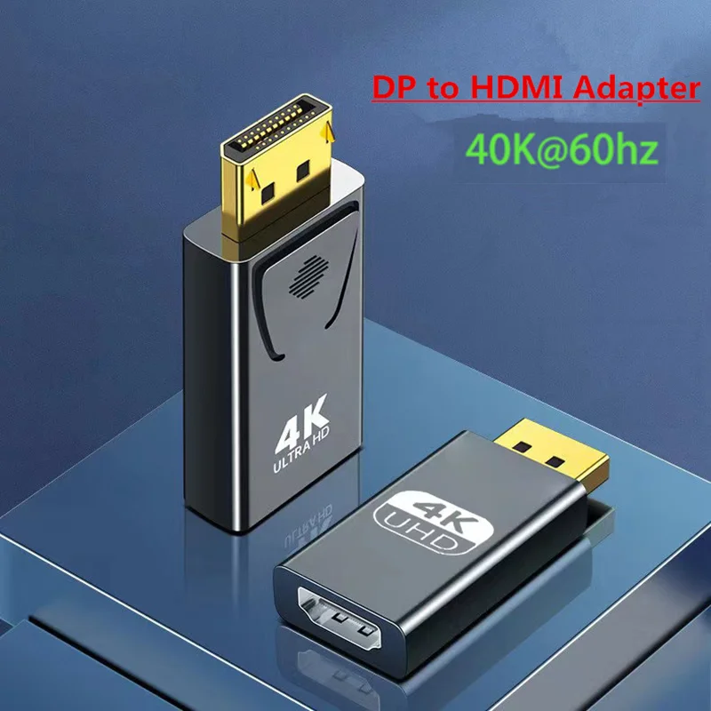 Fdbro 4K Dp Maschio A Femmina Hdmi Displayport A Adattatore Compatibile Hdmi 4K 30Hz/60Hz Adattatore Hd Audio Video Per Pc Portatile Hdtv