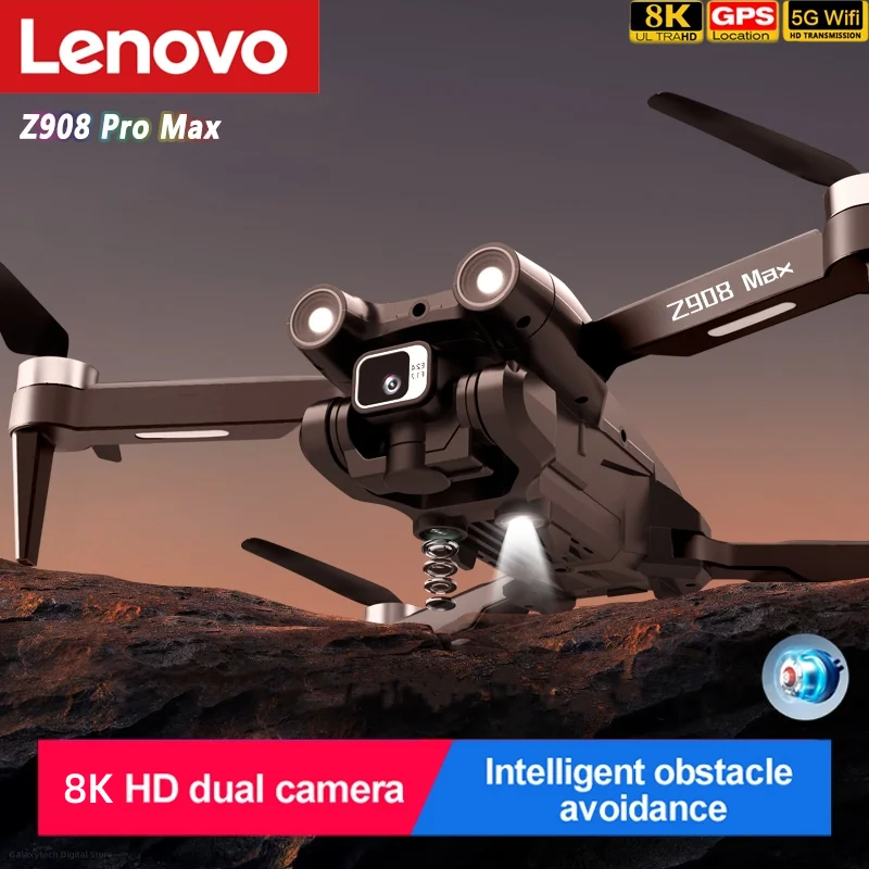 Lenovo Z908 Pro Max Professional Drone Aerial Photography Brushless Motor 8K GPS Dual HD FPV Smart Obstacle Avoidance Quadrotor