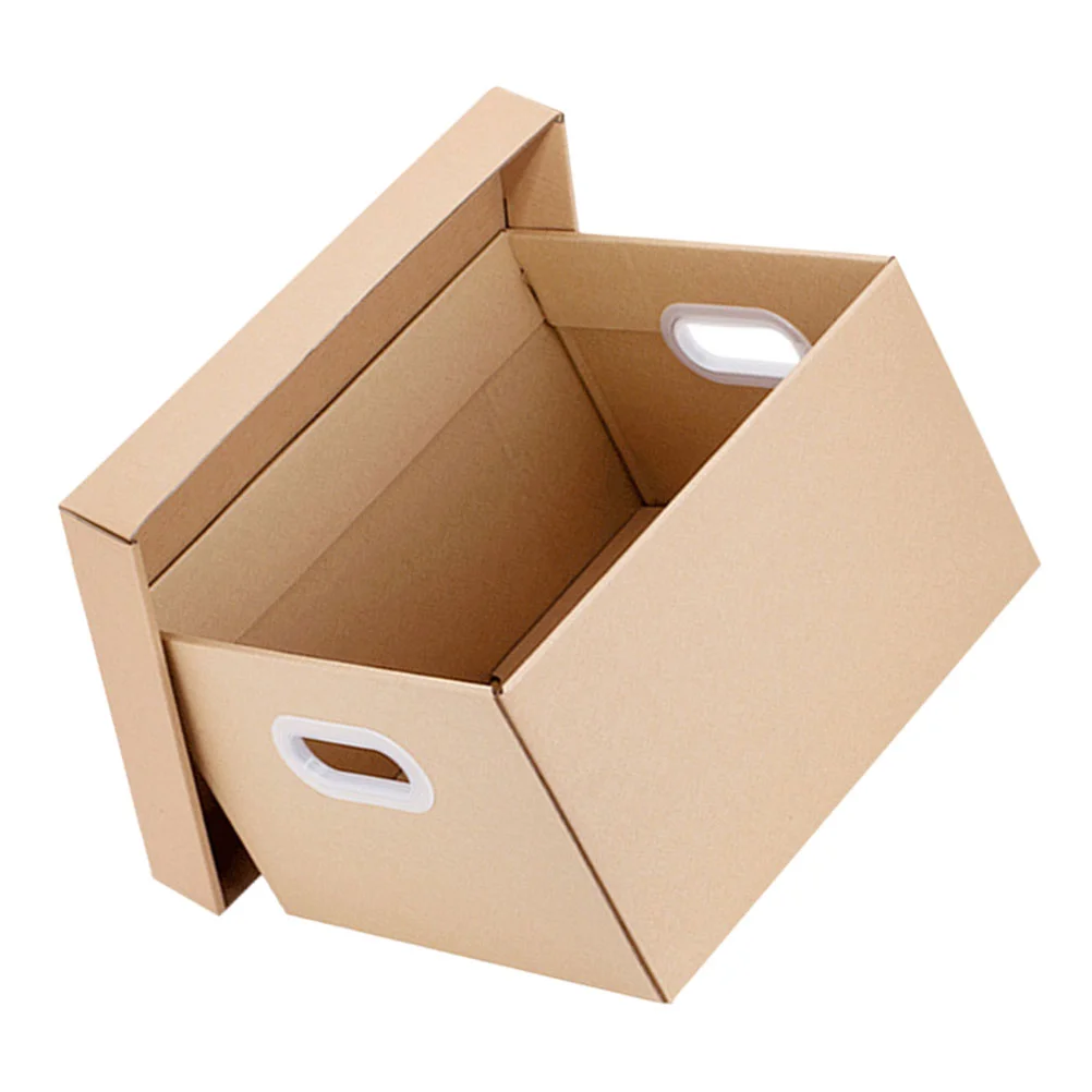 

File Storage Carton Storage Bins With Lids Case for Office Keeper with Cover Document Portable