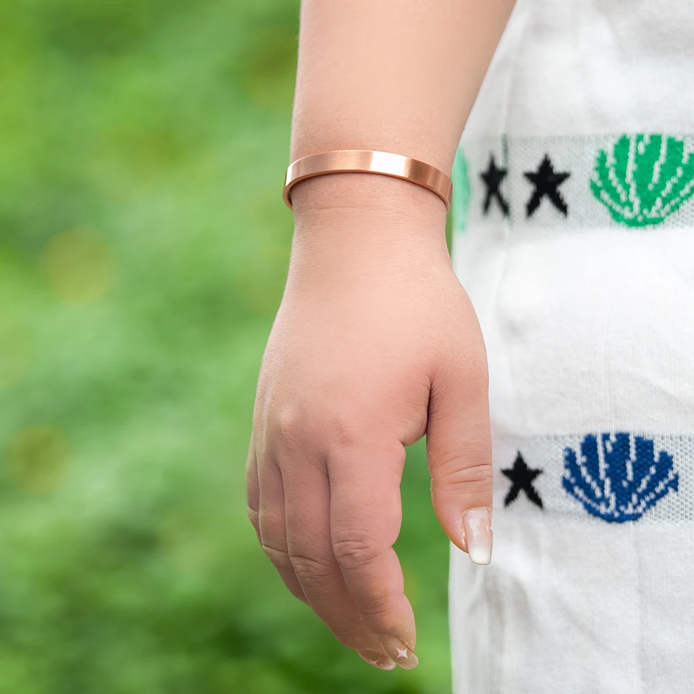 Braccialetti magnetici opachi Meathly per donne e uomini in puro rame, grandi dimensioni, polsini aperti, regolabili, energia per la salute, magneti, braccialetti, gioielli_voghion.com