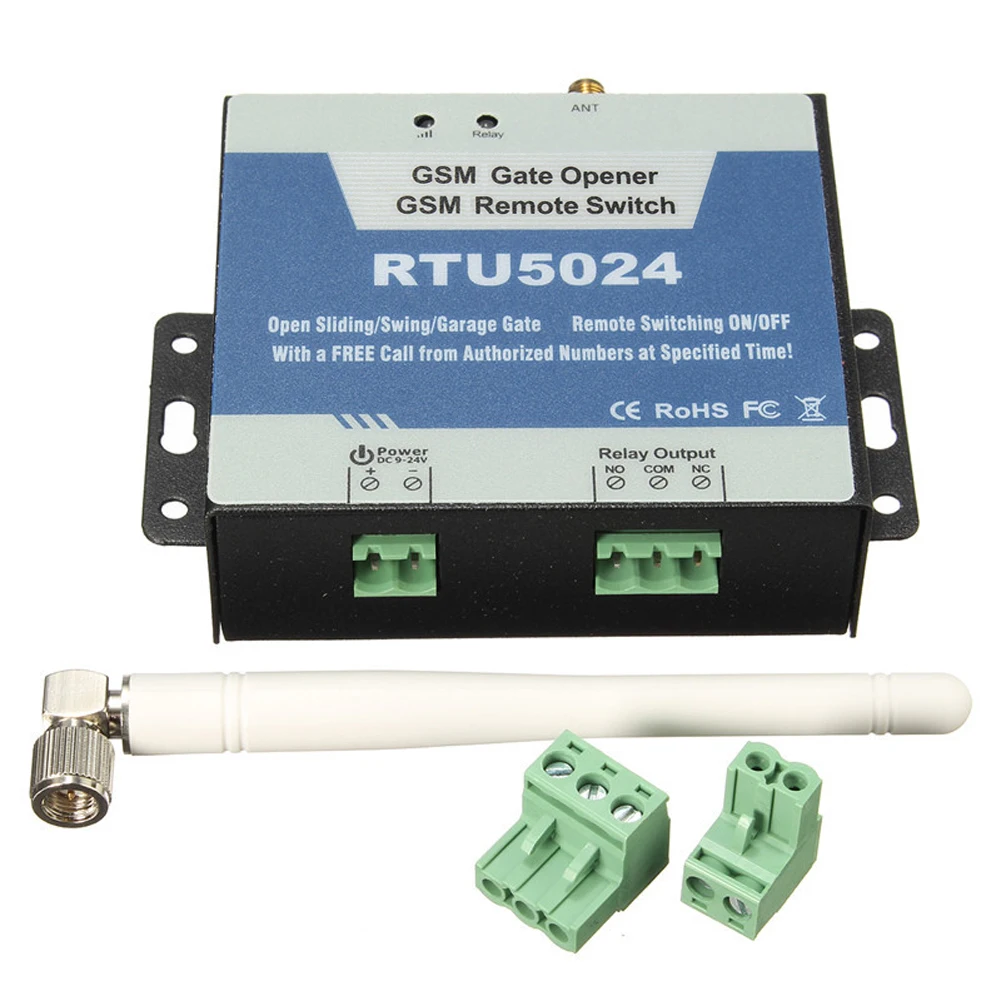 GSM 2G LTE 게이트 오프너 G202 SMS 원격 제어 단일 릴레이 스위치 슬라이딩 스윙 차고 게이트 오프너 교체용