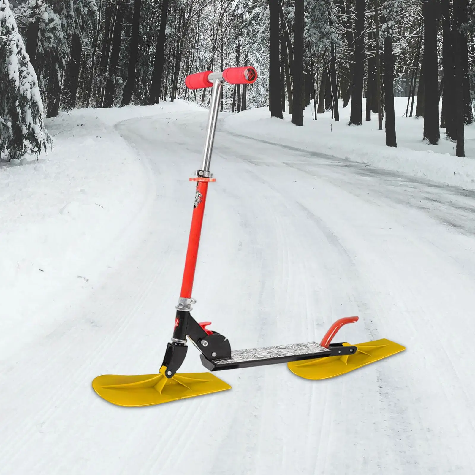 

2Pcs Snow Scooter Ski Sled Universal Multifunctional Durable Ski Board Sleigh for Snowboard Game Toys Outdoor Winter Kids Adults