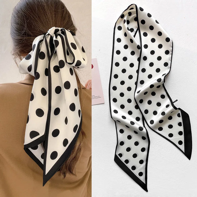 Luxury Long Silk Scarf Female Animal Horse Print Thin Narrow Scarf Bag Hair Band Ribbon Scarfs Women Neckerchief 5