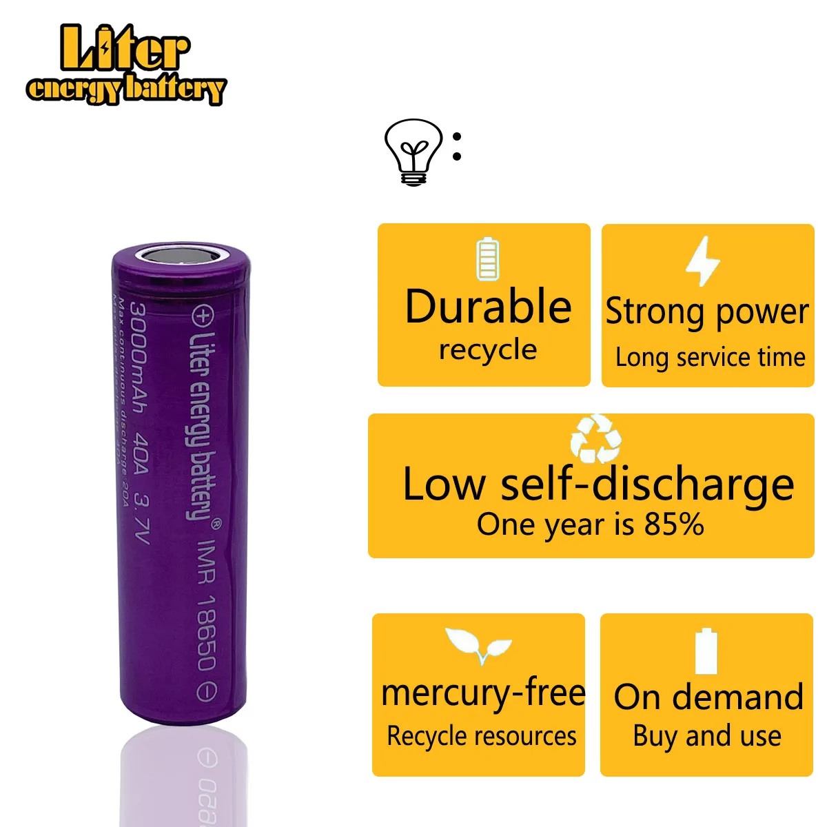 Batteria Per Sigaretta Elettronica A Energia Da 2 Pezzi 18650 3.7V 40A 3000Mah Batteria Li-Mn Per Vtwo Rx2/3 Rx200S