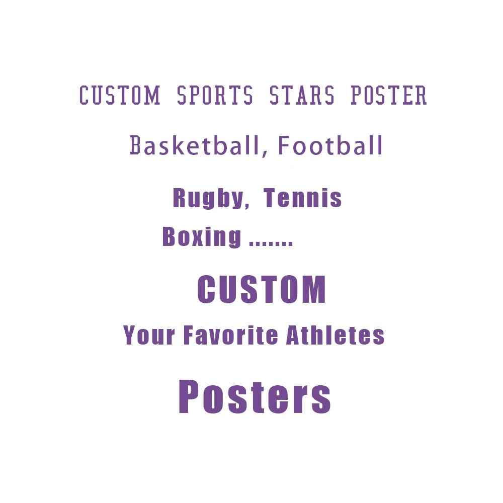 

Пользовательская спортивная звезда фотография на стену искусство печать портрет украшение Спортивное искусство картина для гостиной домашний декор