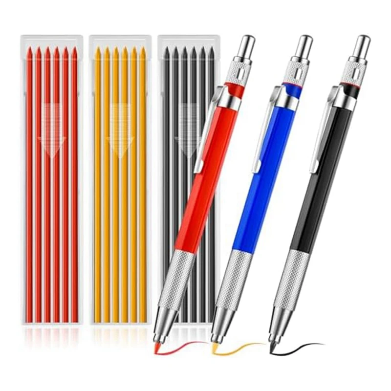 

Welding Pencil With Round Lead Set Kit Metal Welding Marker Kit For Pipe Joints, Welders, Steel Construction, Carpentry