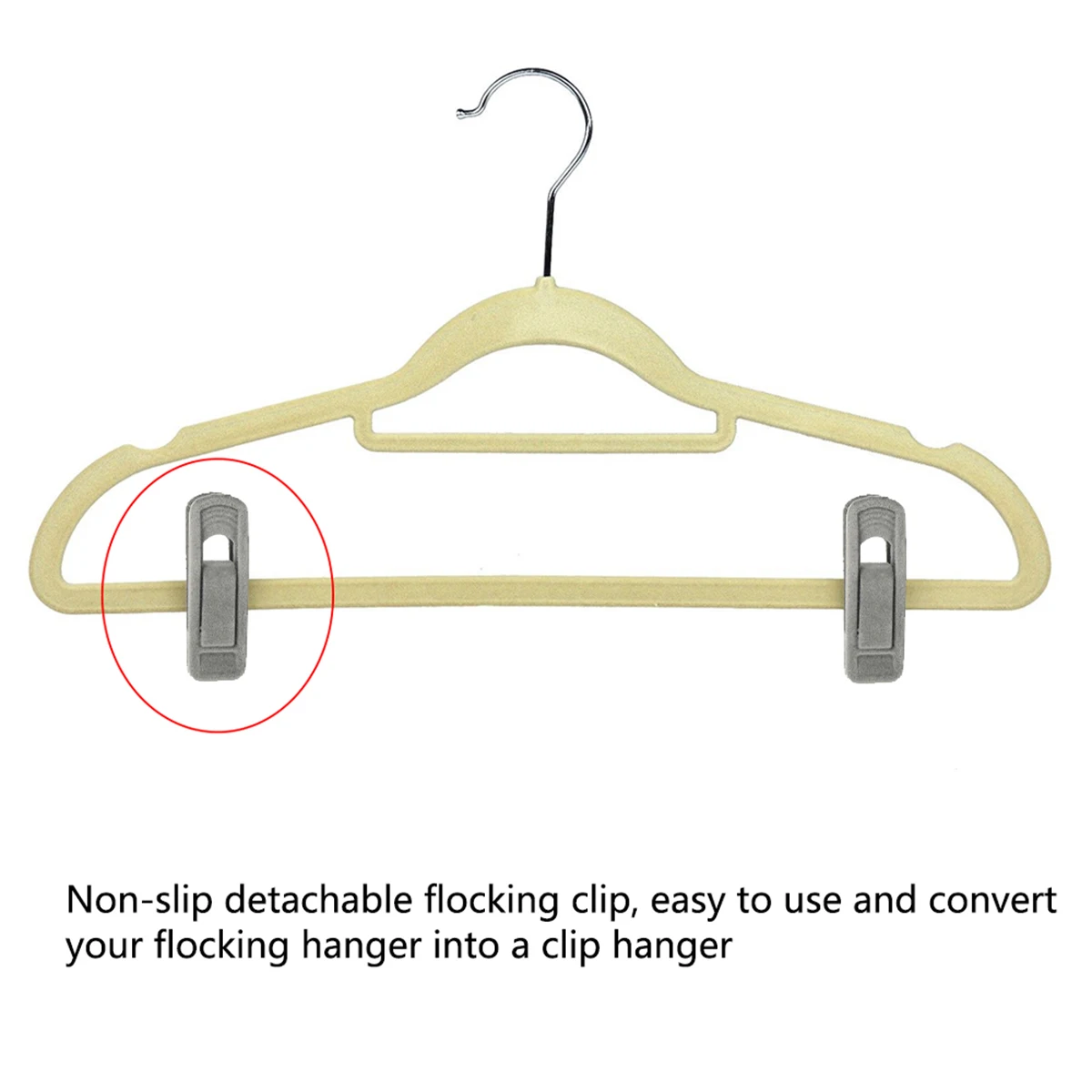 Velvet Hangers Clips for Pants and Clothes Organization