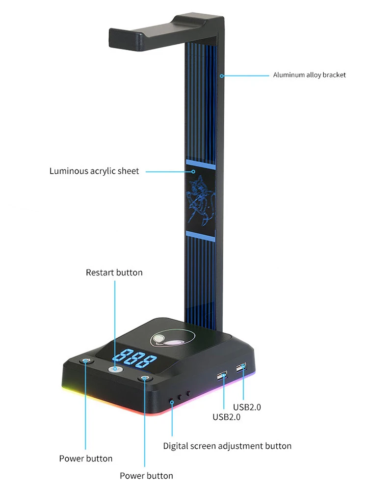 TEUCER P6-1 RGB  ĵ, PC  ǻͿ ũž ġ, ũž  ׼ ĵ, 4 USB 2.0 Ʈ