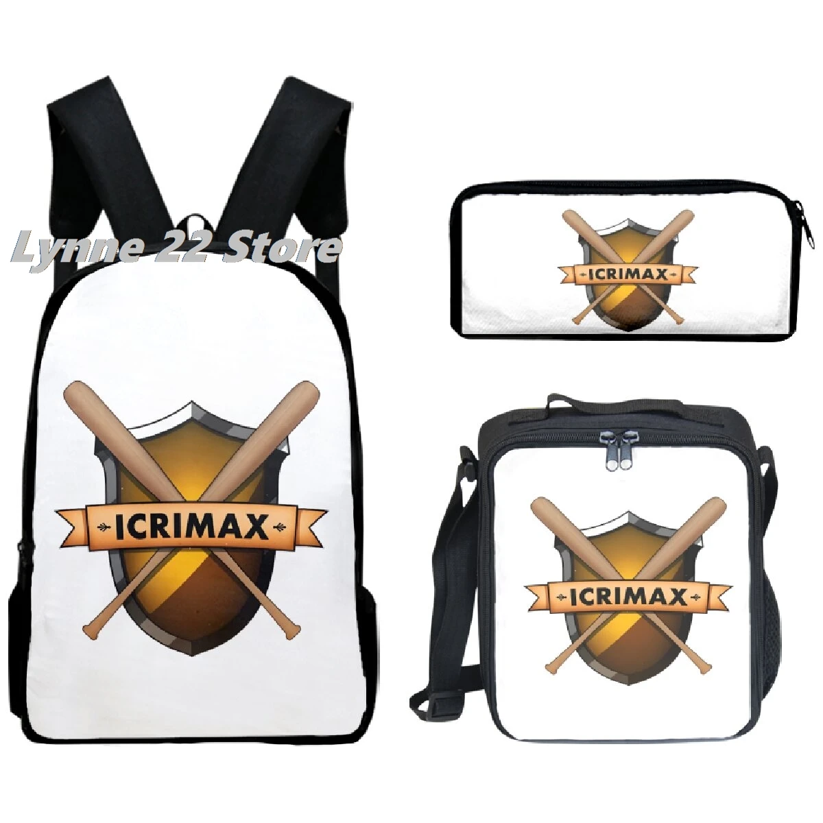 NEW Hot Sale icrimax Merch Boys/Girls School bag, lunch bag, pencil case 5