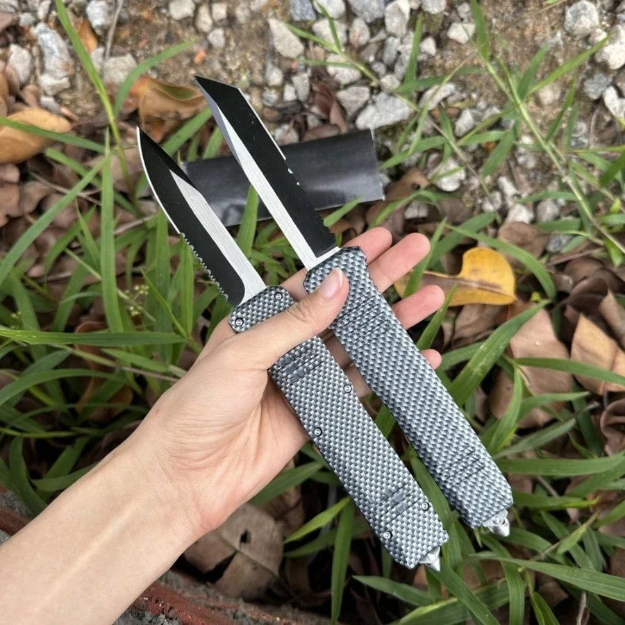 Carbon fiber C07 daily carry folding knife 440c steel zinc alloy handle outdoor camping portable tactical hunting knife EDC tool
