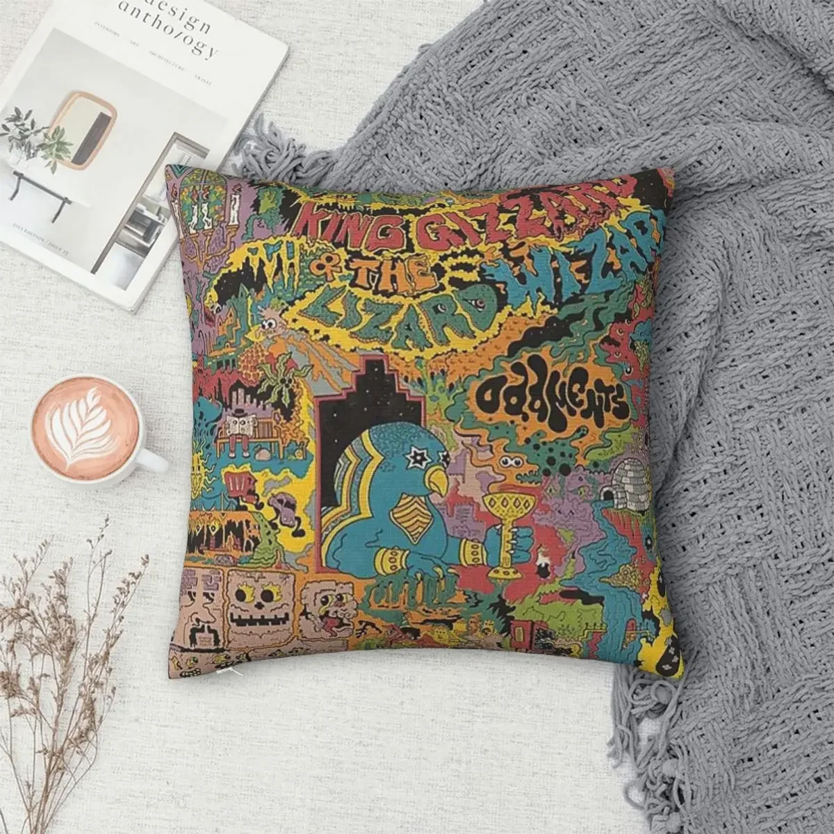 

King Gizzard Oddments Pillowcase Polyester Pillows Cover Cushion Comfort Throw Pillow Sofa Decorative Cushions Used for Home