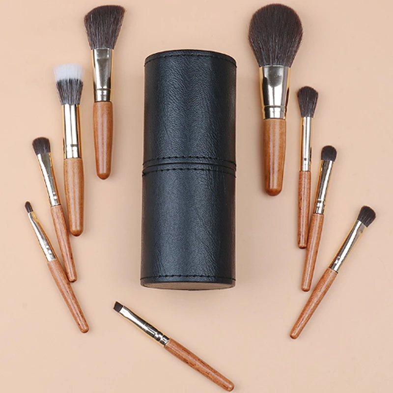 1pc Portable Makeup Brush Holder Travel Makeup Brush Case Makeup Brush Storage Bucket With Lid 14*5.7cm 5