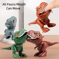 Jurassic Finger Dinosaur Triceratops Tyrannosaurus Model Toys for Kids Creative Finger Biting Dinosaurs Interactive Toy Boy Gift 6
