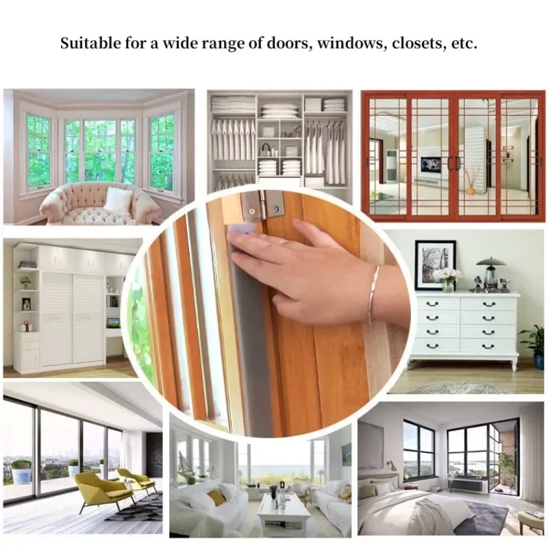 2M/4M Self-Adhesive Door Window Sealing Strip Weather Stripping Soundproof Windproof Dustproof Seal Sponge Foam Insulation Tape