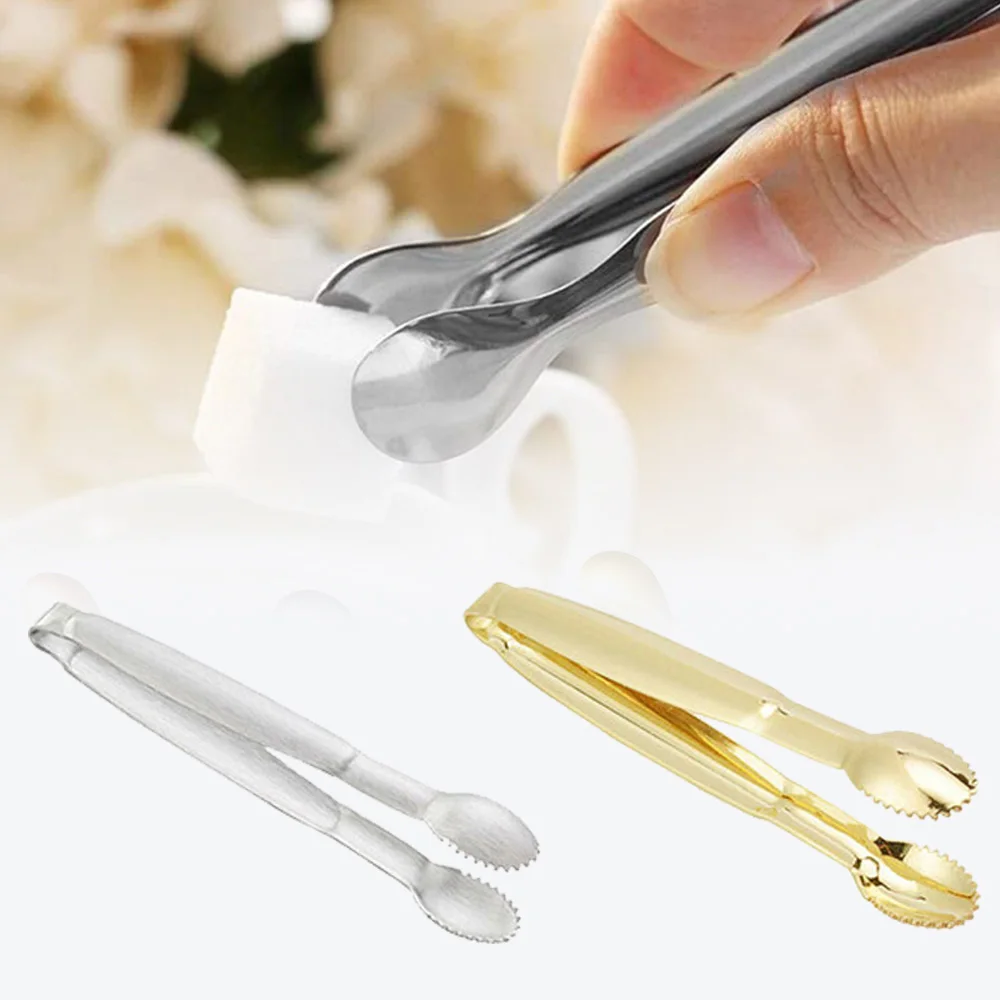 Small Stainless Steel Tea Dessert Bread Coffee Food Serving Clip Cube Sugar Tongs Ice Tongs Kitchen Accessories
