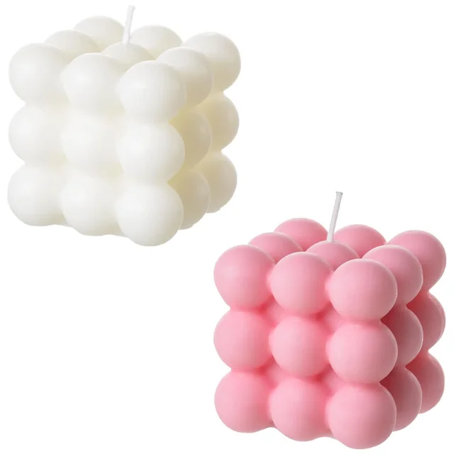 Bubble cube candle