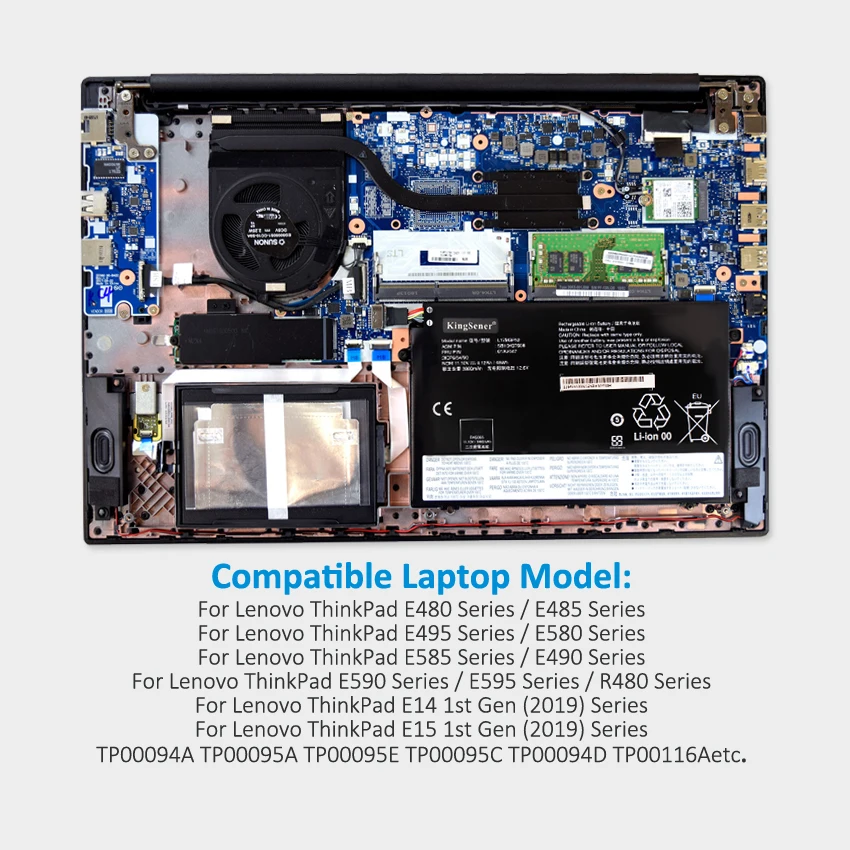 Kingsener-bateria do Portátil para Lenovo Thinkpad L17m3p52 E480 E485 E490 E580 E585 E590 R480 R580 L17c3p51 L17m3p51 01av445 - Imagem 3