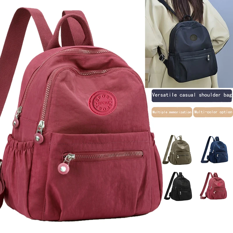 حقيبة كتف مزدوجة، قماش أكسفورد عصري، حقيبة للرجال والنساء، قماش نايلون، حقيبة ظهر للتسوق غير رسمية