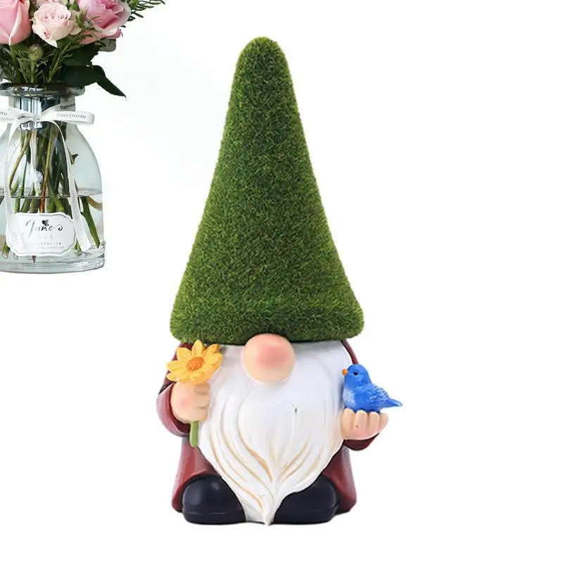 

Outdoor Gnome Statue Faceless Doll Resin Cartoon Ornaments Sculpture UV-Resistant Coating Gnome Figurine Decoration For Lawns