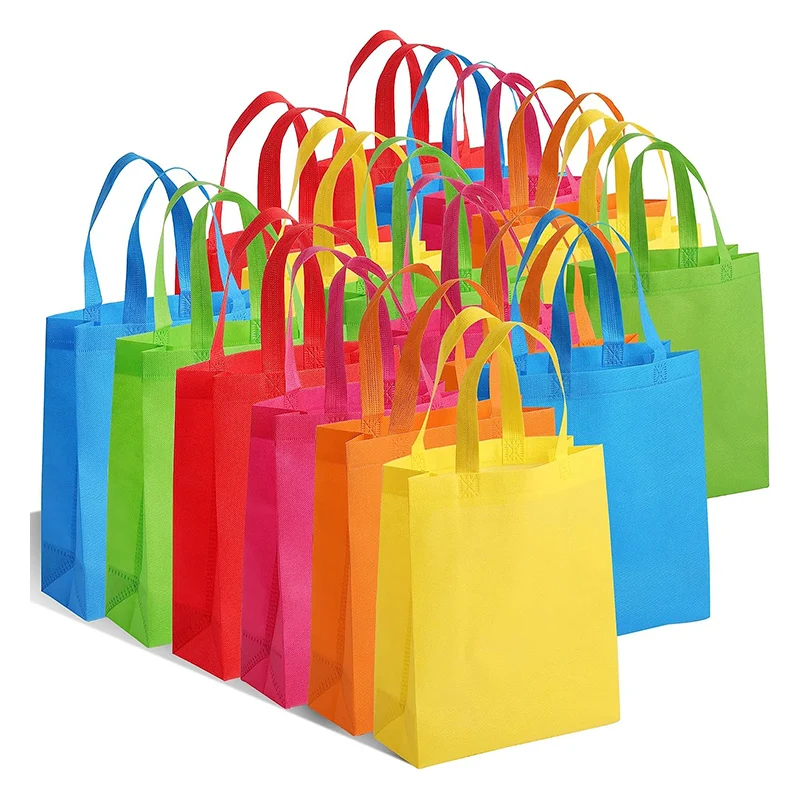Reusable Non-woven Shopping Bag Eco-friendly Bag Handbag with Handle Solid Color Fabric Bag Birthday, Wedding Party Gift Bag 6