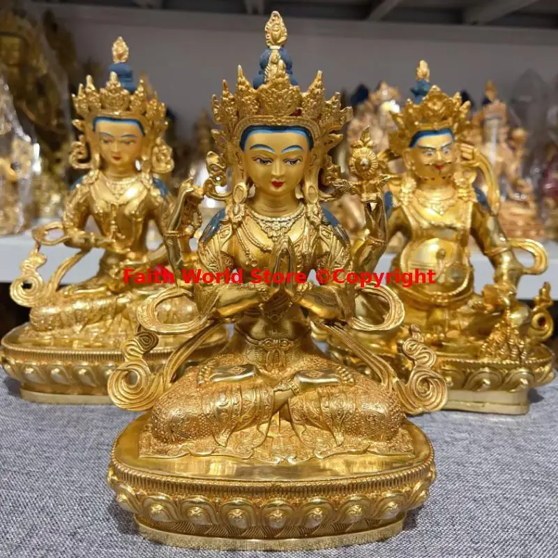 

Discount 21cm Tibet Nepal Thailand Buddha statue Shadakshari Avalokitesvara Vajrasattva Jambhala HOME protection temple worship