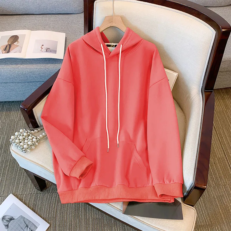 Plus Size Women\'s Bust 160 Autumn Winter Hooded Nine Color Sweatshirt Loose Long Sleeve Top Lare Size 6XL 7XL 8XL 9XL 150Kg