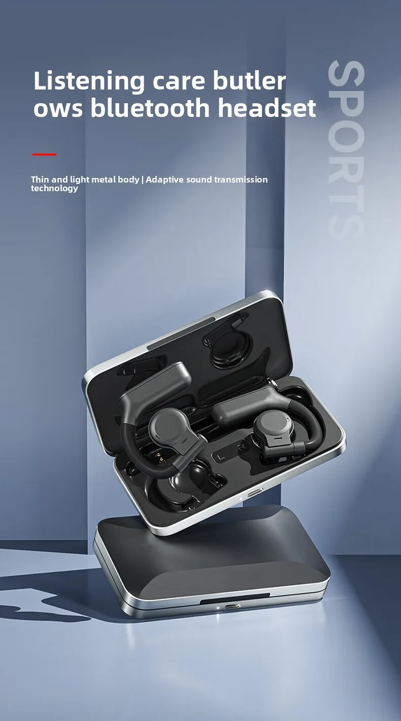 The new cross-border OWS Bluetooth headphones HJ05 feature a metal shell that do