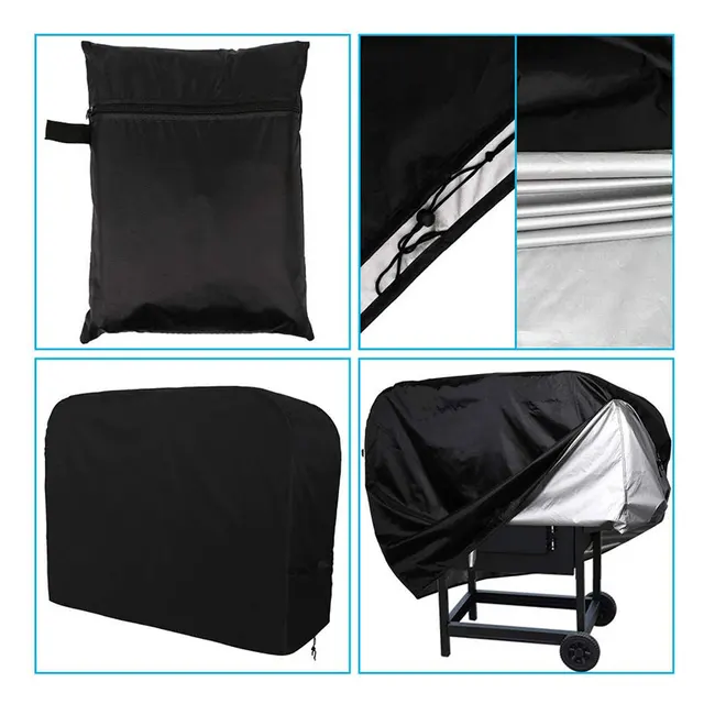 420D Bbq Fedél Szabadtéri Por Vízálló Uv -Ellenes Grill Cover Oxford Cloth Rain Protective Outdoor Barbecue - Image 3