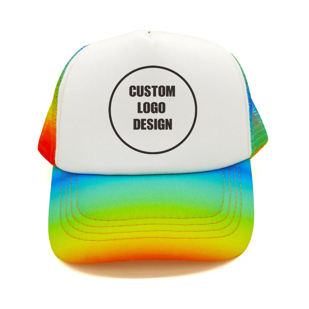 Custom Logo Design Men Trucker Cap Cool Custom Hat Baseball Caps Summer Unisex Mesh Net Caps 3