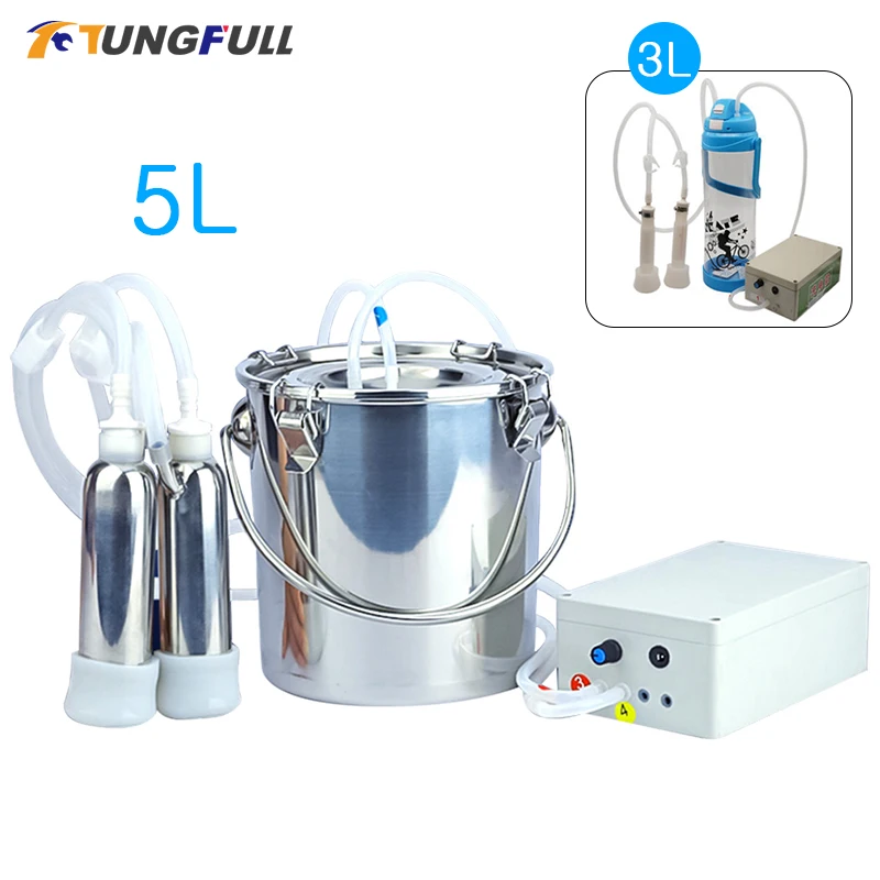 Machine à Traire électrique à Double Tête 5L Pour Vache, Chèvre, Mouton