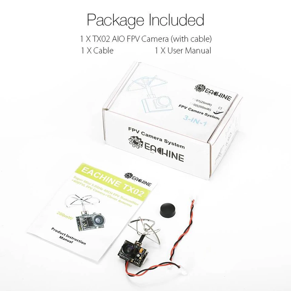 Eachine TX02 FPV Transmitter NTSC Super Mini AIO 5.8G 40CH