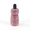 5ml Sparkling Rhinestone Essential Oil Lotion Split Bottle Portable Dropper Glass Jar Mini Sample Empty Reusable Storage Bottle 5
