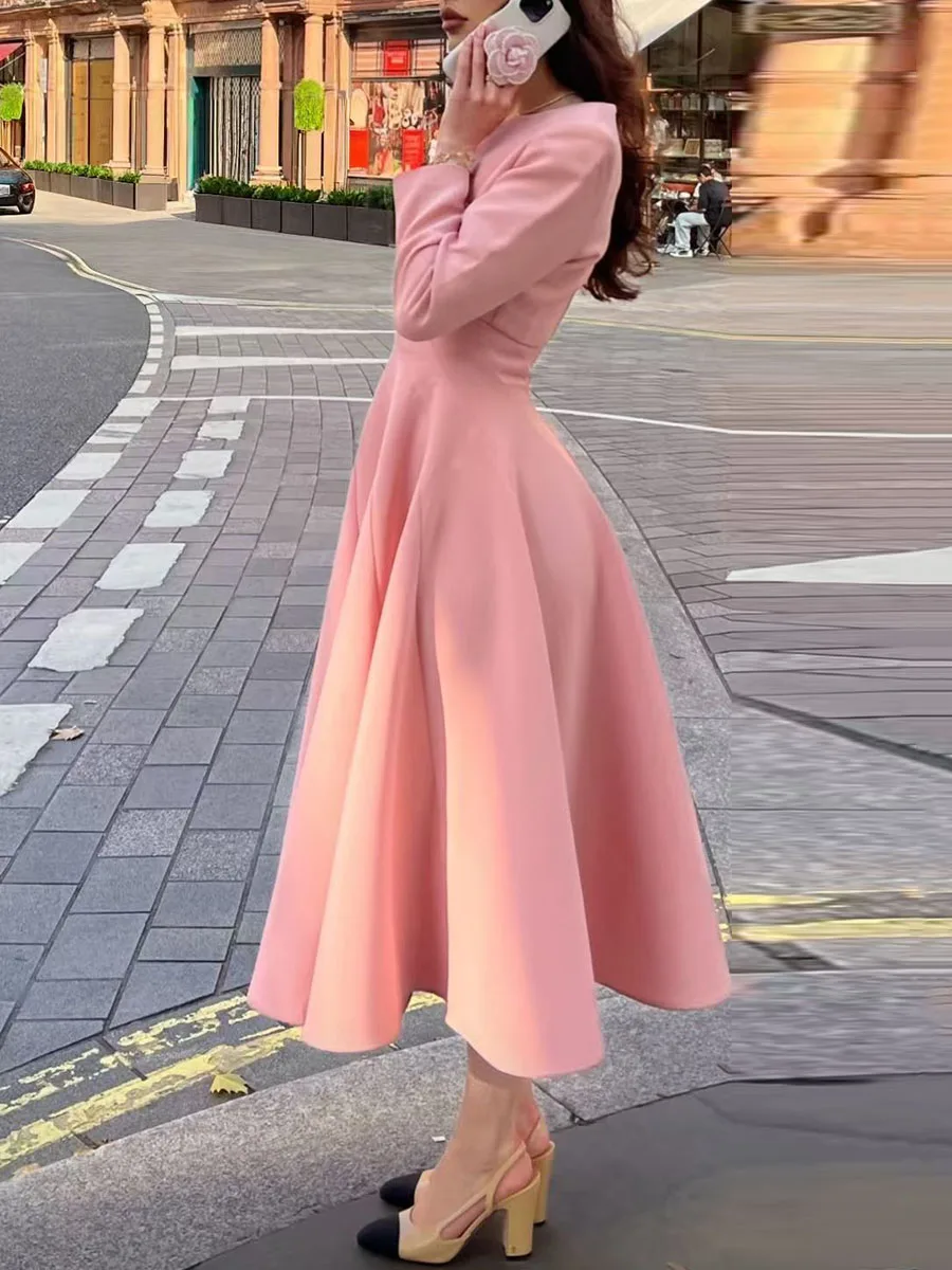TWOTWINSTYLE Solid Elegant Two Piece Sets for Women O Neck Long Sleeves Top  Square Neck Sleeveless Tunic Dress Female Clothing - AliExpress 200000345