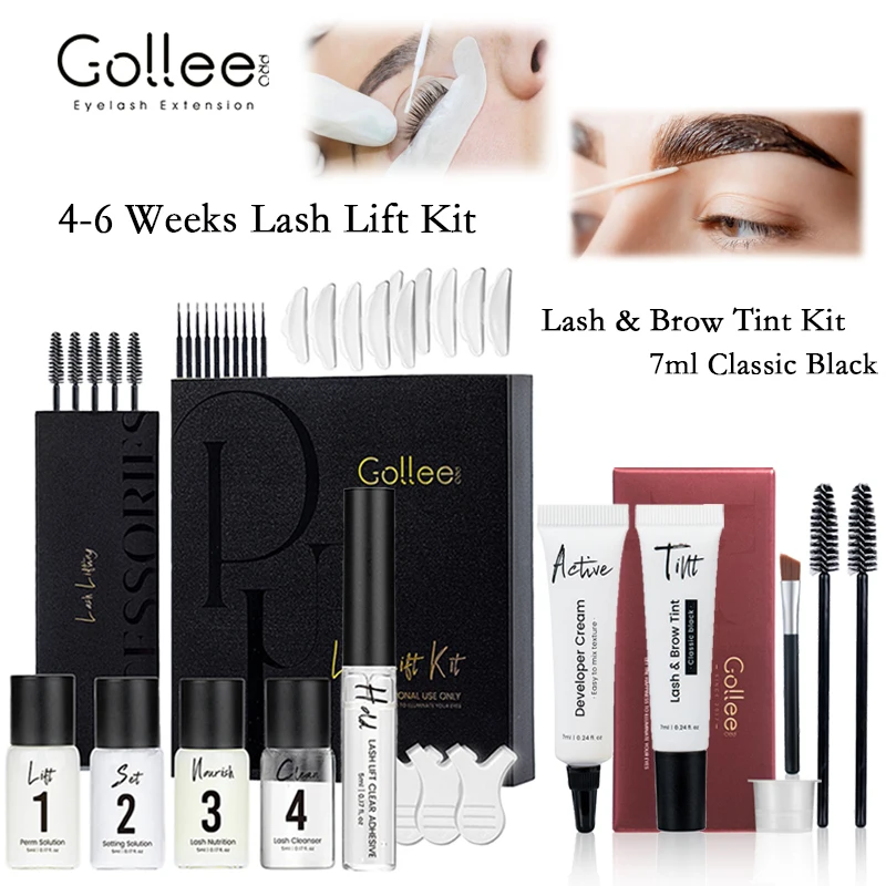 Gollee Eyelash Tinting Perm Kit - Long-Lasting Lift