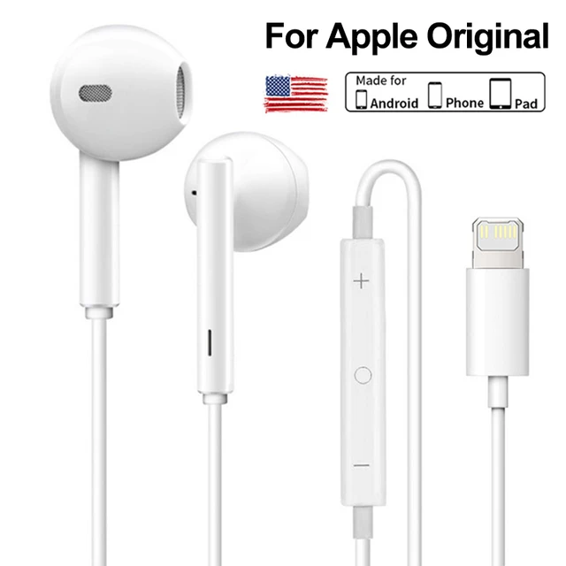 Auriculares originales con cable para Apple iPhone 14, 11, 12, 13 Pro Max,  mini, Bluetooth, 6