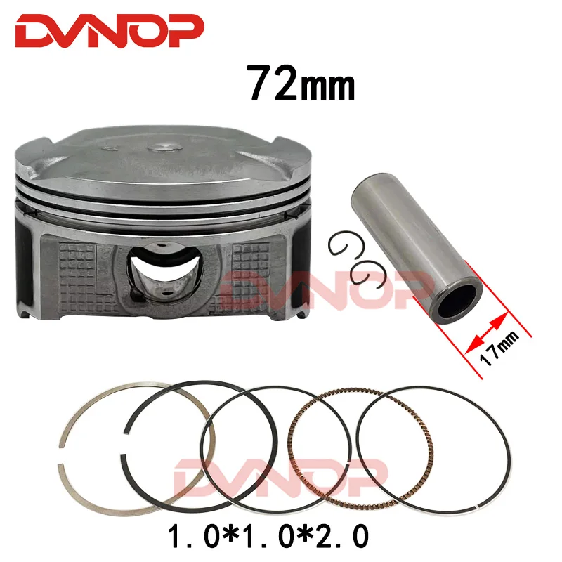 Motorcycle 72mm Piston Ring Gasket Kit for Bajaj Pulsar NS200 NS 200