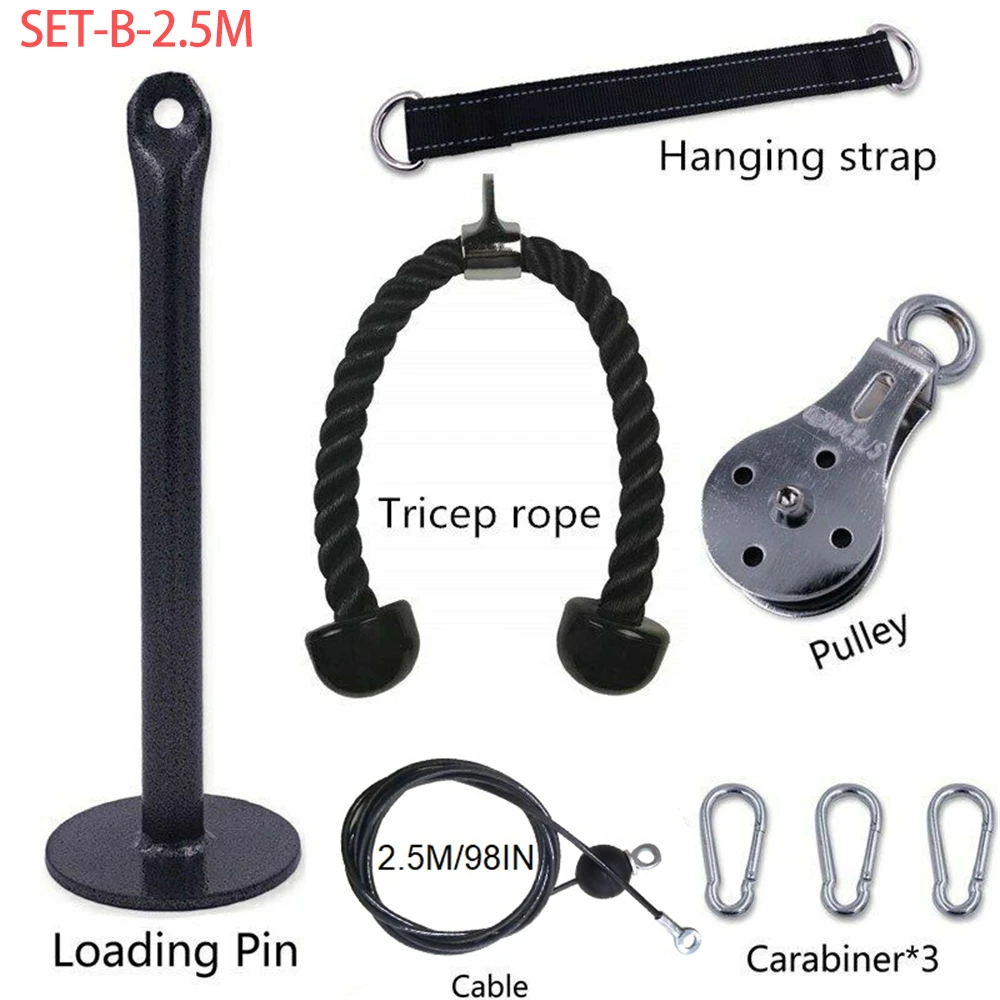 diy-weight-lifting-workout-set-rotatable-steel-wire-rope-roller-slide-suit-mute-adjustable-length-gym-pulley-machine-equipment