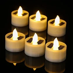 Outdoor Waterproof Solar LED Candle Lights - Flameless Decorative Night Lighting for Events and Celebrations (4PCS)