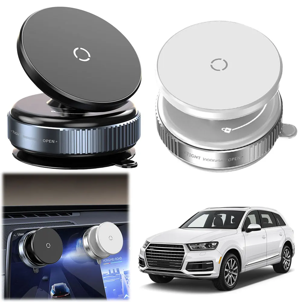 Magnetic Vacuum Adsorption Car Phone Holder 360 Rotatable GPS Navigation Stand Strong Suction Cup Mobile Phone Mount for Car Gym