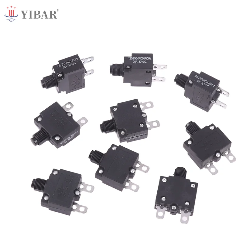 

3A 4A 5A 6A 7A 8A 10A 12A 15A 20A 25A 30A 35A Thermal Switch Circuit Breaker Current Overload Protector Overload Switch