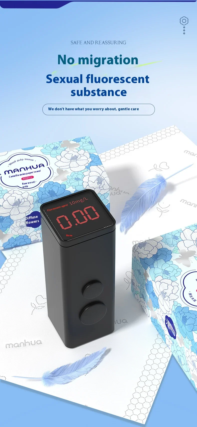 400 Sheets of Extractable Household Napkins Five Layers of Thickened Log Napkins Mother and Baby Applicable Soft Kleenex