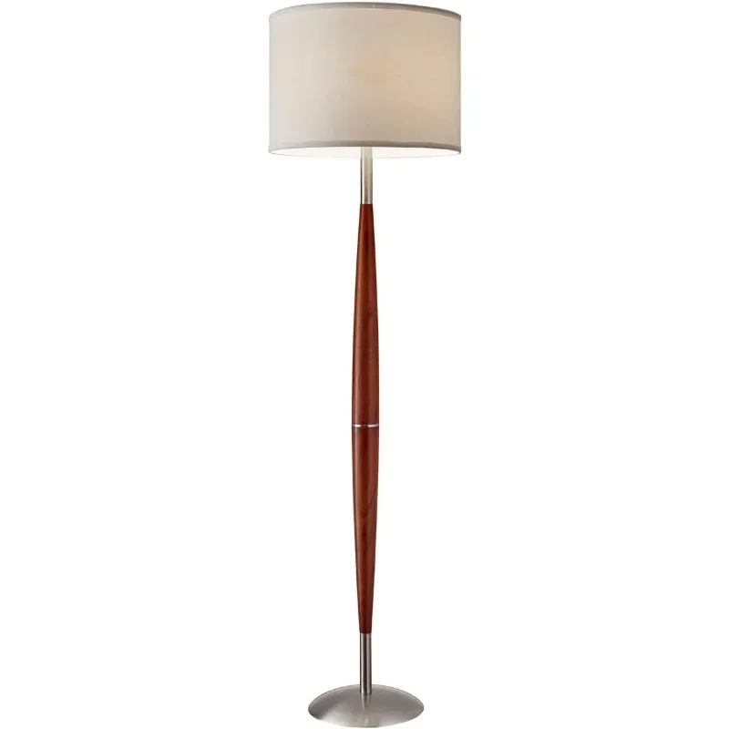 Hudson Floor Lamp, 61 in., 150 W Incandescent/equiv. CFL, Maple Eucalyptus Wood, 1 Floor Lamp
